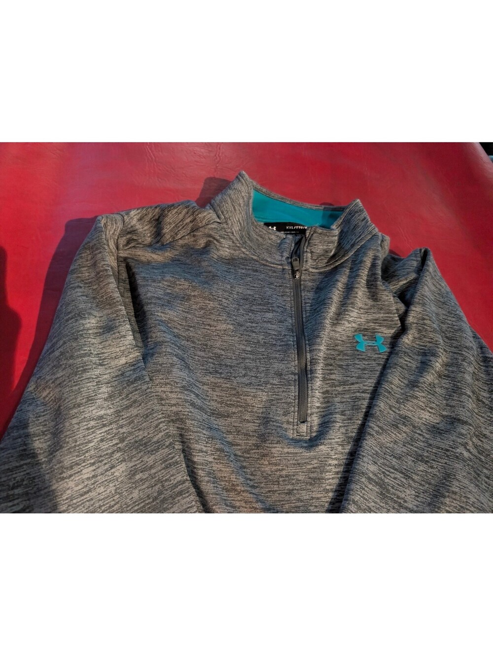 Under Armour Men's Gray ColdGear Loose Fit 1/4 Zip Pullover Sweatshirt XXL - Picture 3 of 6